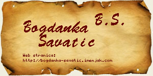 Bogdanka Savatić vizit kartica